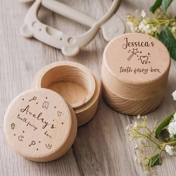 Custom Wooden Tooth Fairy Box – Name Engraved Keepsake