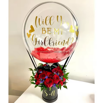 Balloon Gift Hamper – Hot Air Balloon Box for Baby Showers, Birthdays & Kids' Party Decorations